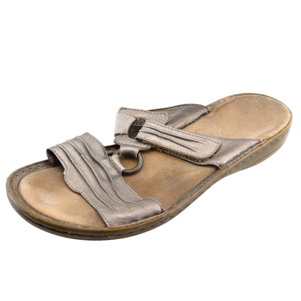 Rieker Size 39 M Beige Slide‎ Leather Women Sandal Shoes